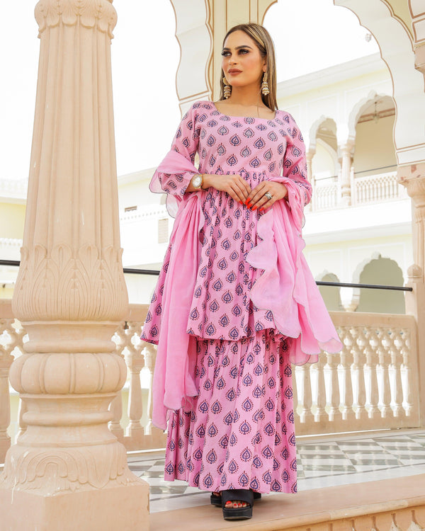 Women's Celena Sharara Set - Baisacrafts - Indiakreations