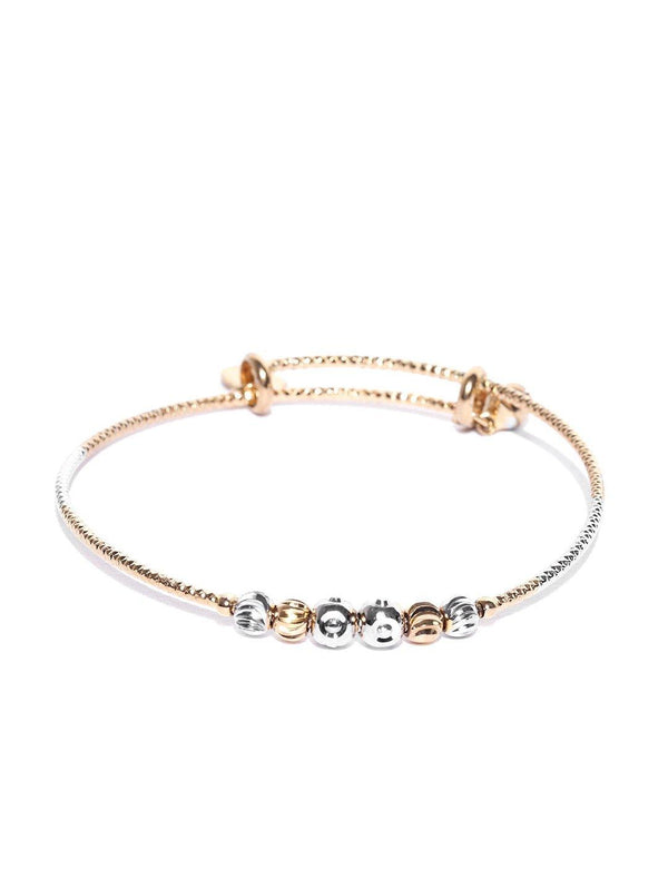 Women's Gold-Plated Circular Shape Openable Kada Bracelet - Priyaasi - Indiakreations