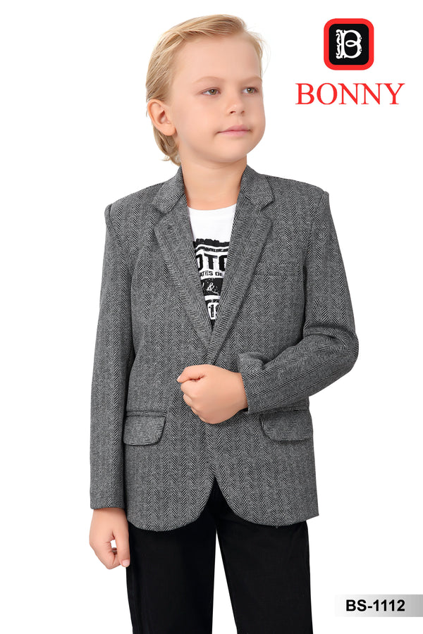 Light Grey Designer Party Wear Coat Suit For Boys