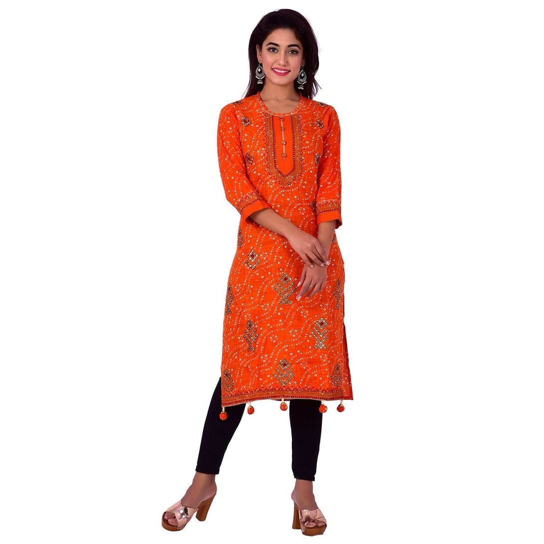 Women's Cotton Straight Kurti-Noz2Toz - Indiakreations