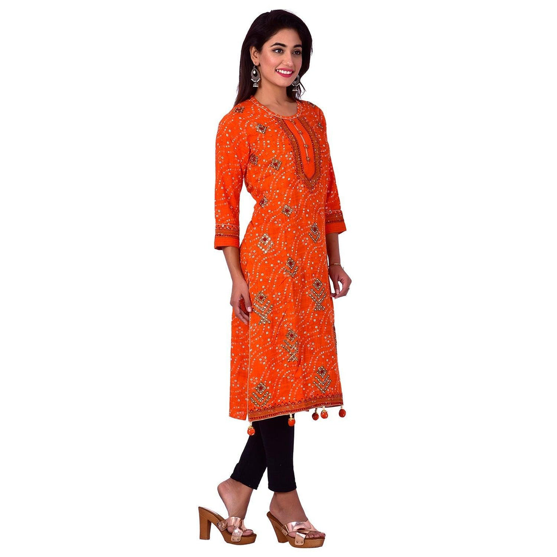 Women's Cotton Straight Kurti-Noz2Toz - Indiakreations