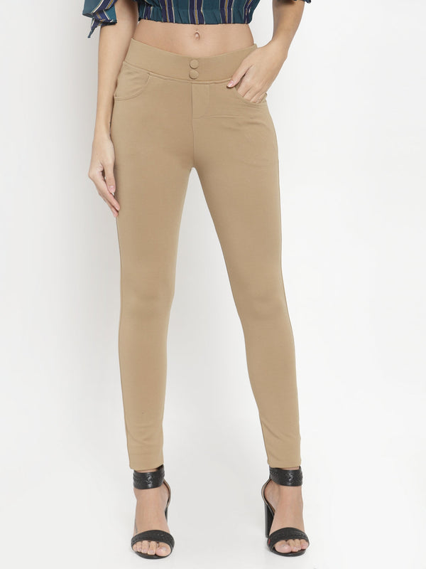 Women's Fawn Solid Jeggings - Wahe-NOOR