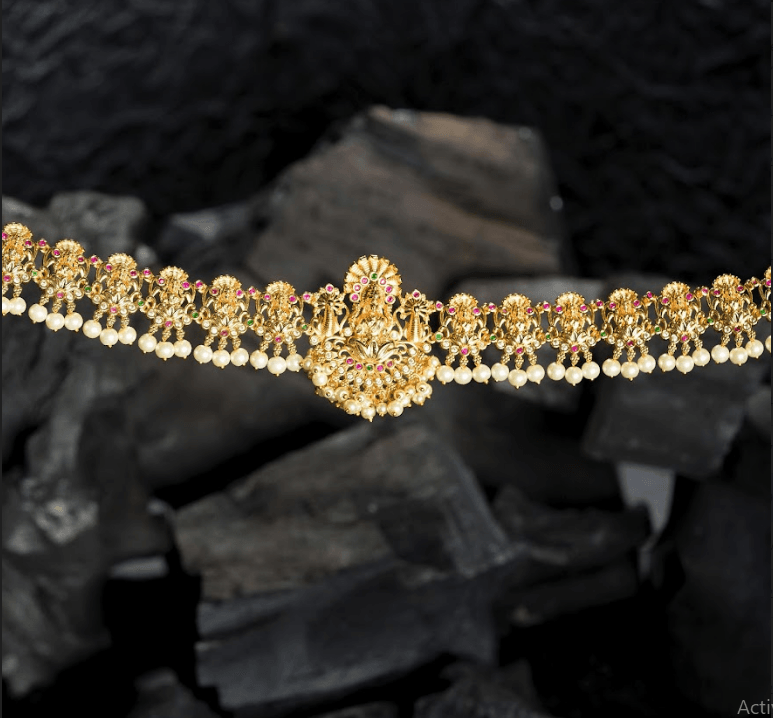 Women's Gold Plated Laxmi Vaddanam - Alankara - Indiakreations