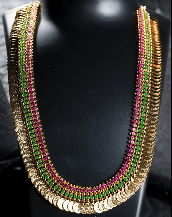 Women's Kasula Long Chain Gold Plated - Alankara - Indiakreations