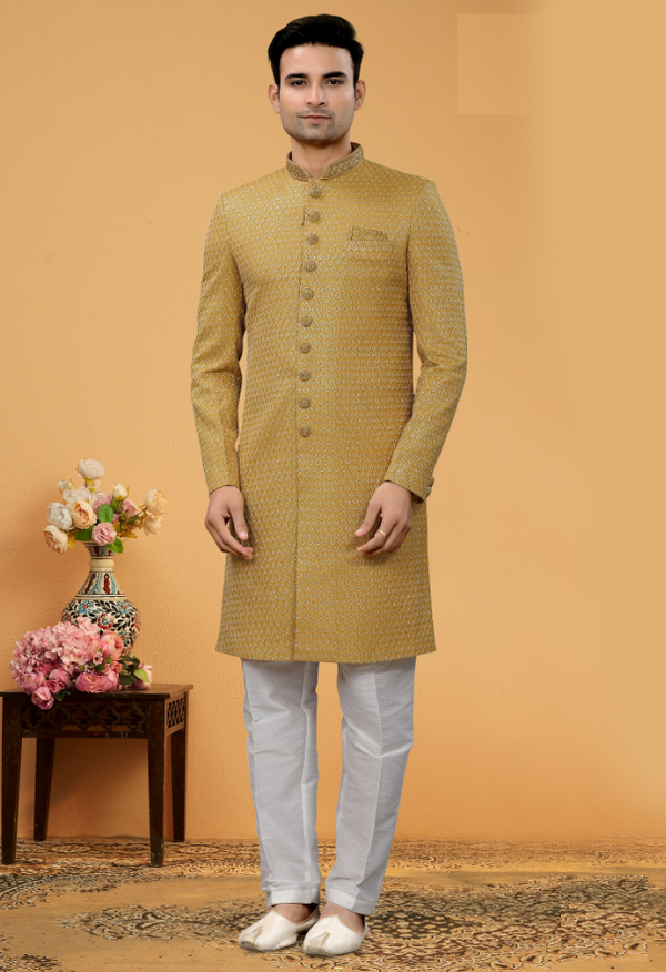 Men's Yellow Indo-Western Collection - Dwija Fashion