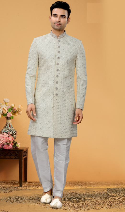 Men's Green Indo-Western Collection - Dwija Fashion