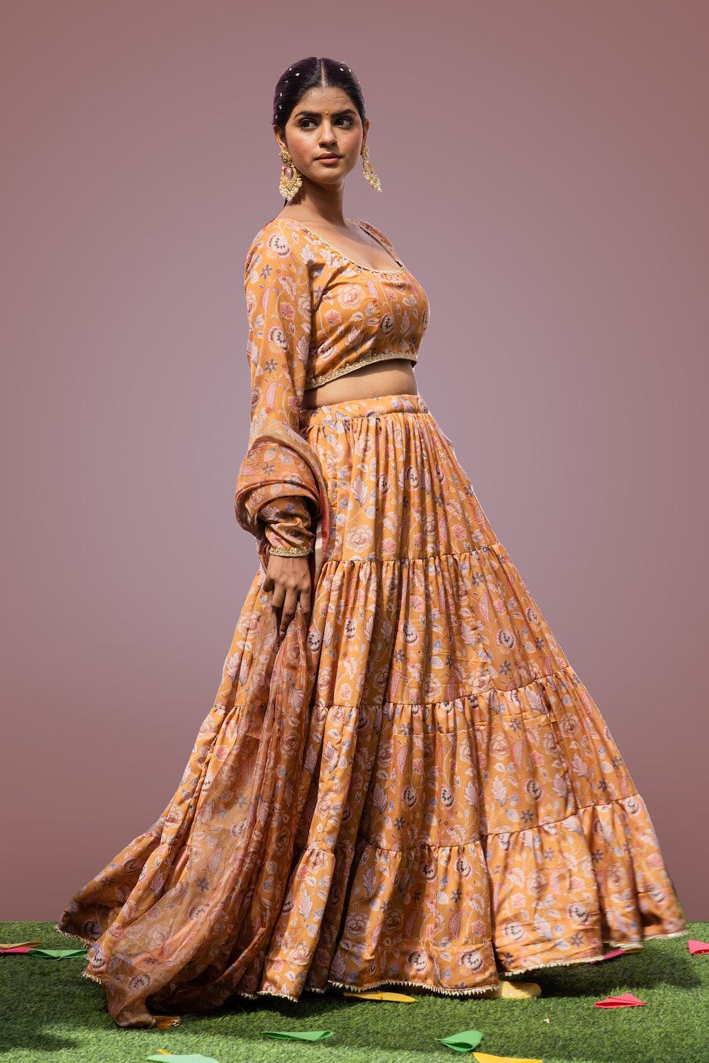 Mehfil Mustard Lehenga Set - Indiakreations