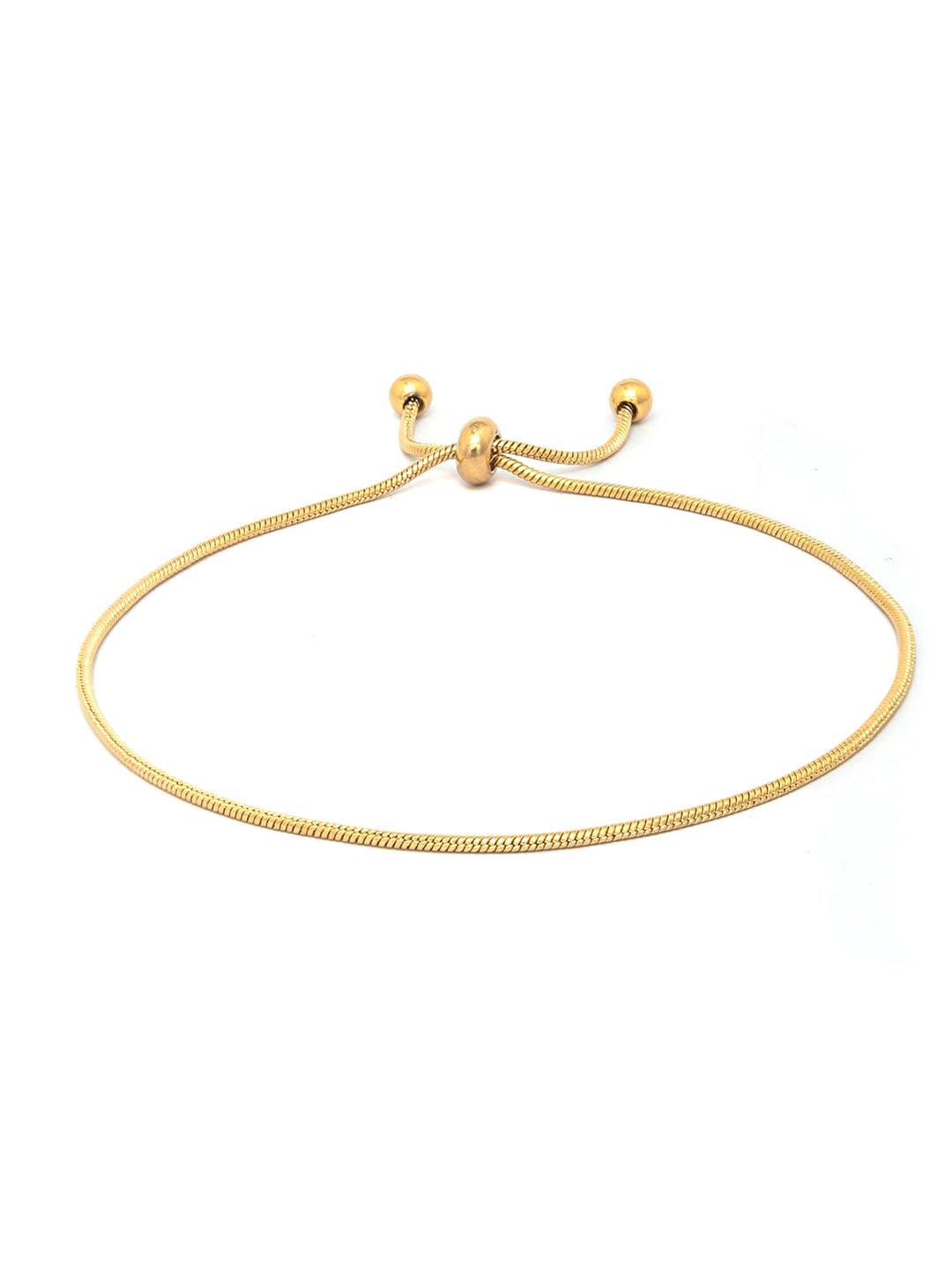 Women's Contemporary Gold Plated Link Bracelet - Priyaasi - Indiakreations