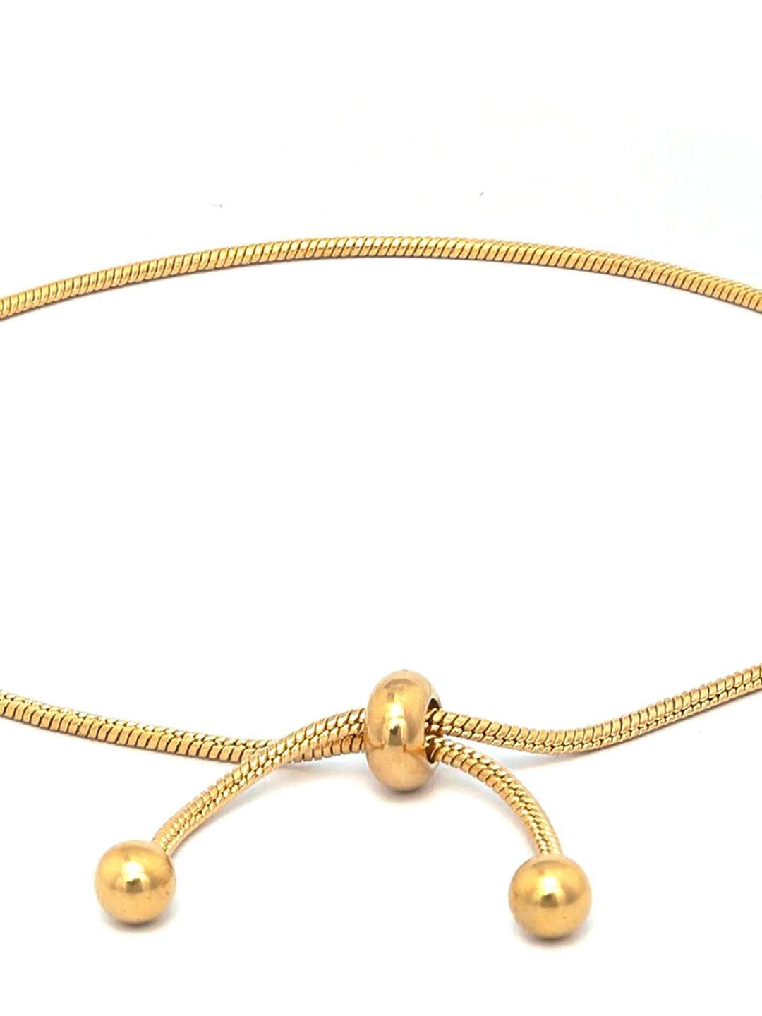 Women's Contemporary Gold Plated Link Bracelet - Priyaasi - Indiakreations