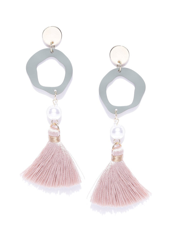 Women's Tasselled Pearl Drop Earrings - Priyaasi