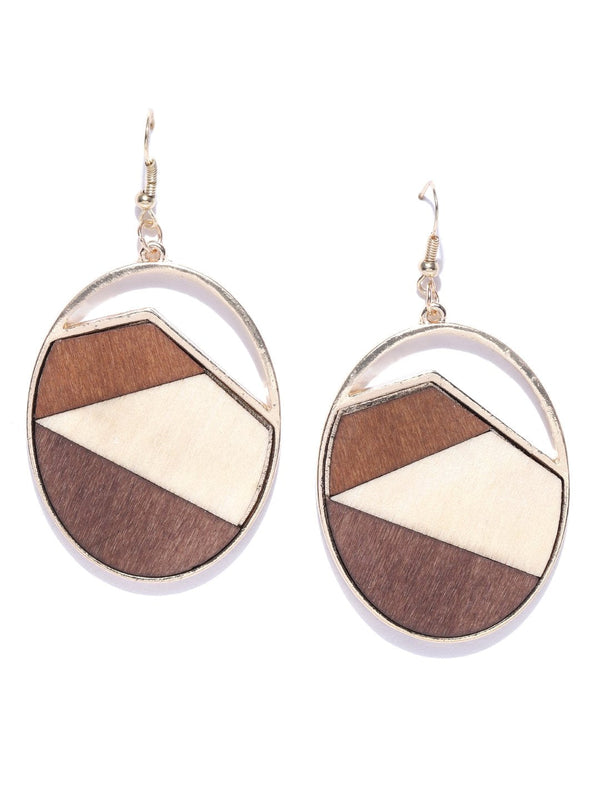 Women's Fancy Fusion Wooden Earrings For Girls/Women - Priyaasi