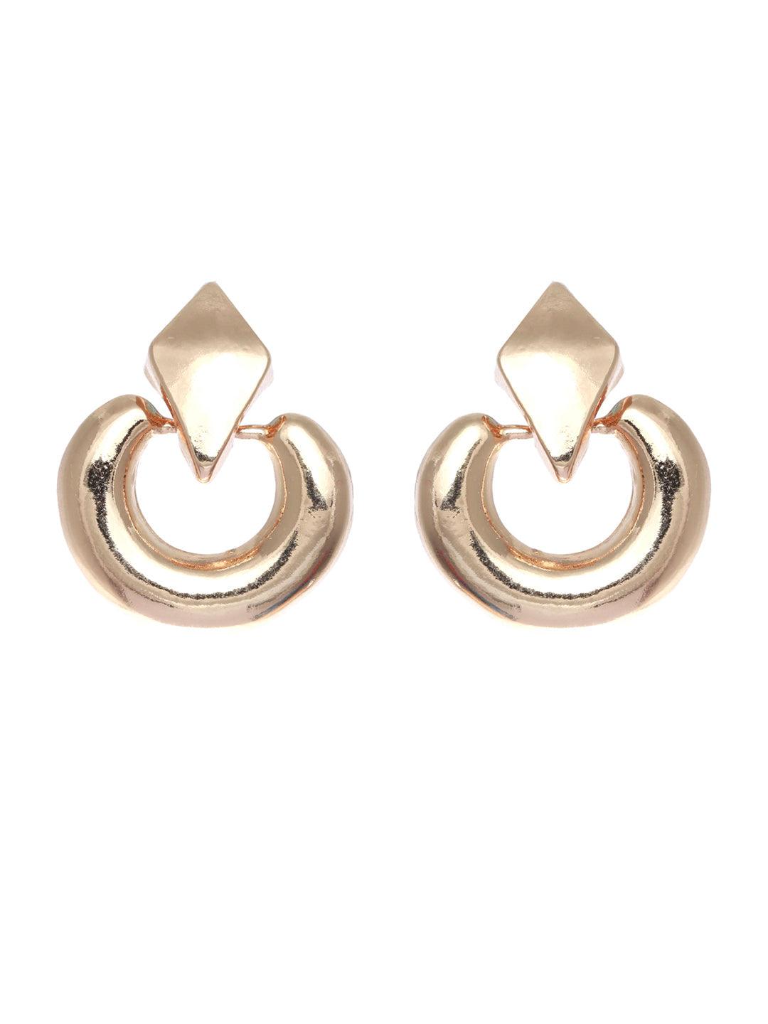 Women's Prita Elegant Rose Gold Plated Drop Earrings - Priyaasi - Indiakreations