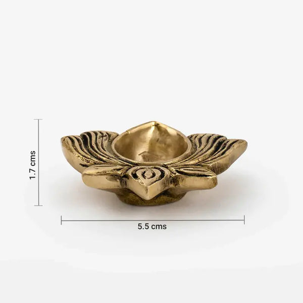 Brass Lotus Diya Set of 4 - DecorTwist