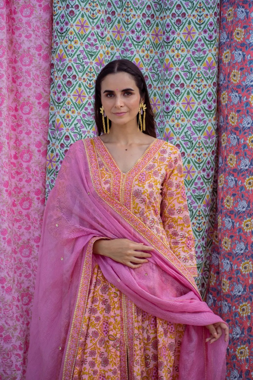 Pink Kalidar Set - Indiakreations