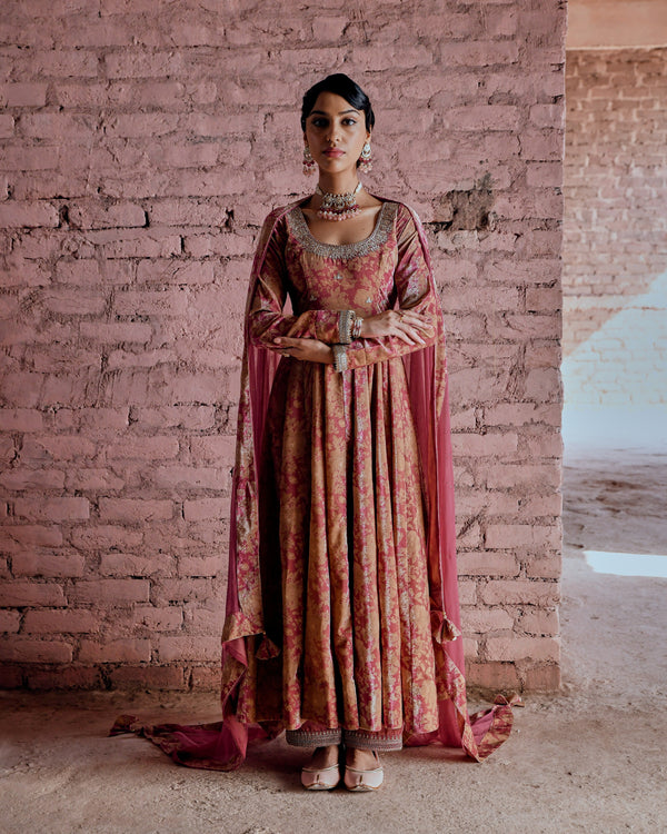 ROYAL ROSE FLARED MAKHMAL ANARKALI SET