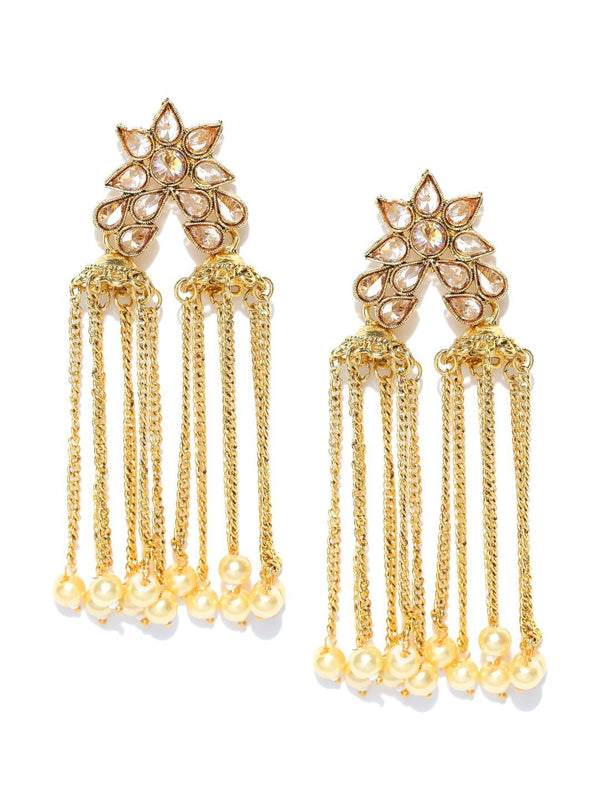 Women's Party Wear Pearl  Gold Plated Pearl Jhumki/Jhumka Earrings For Girls and Women - Priyaasi