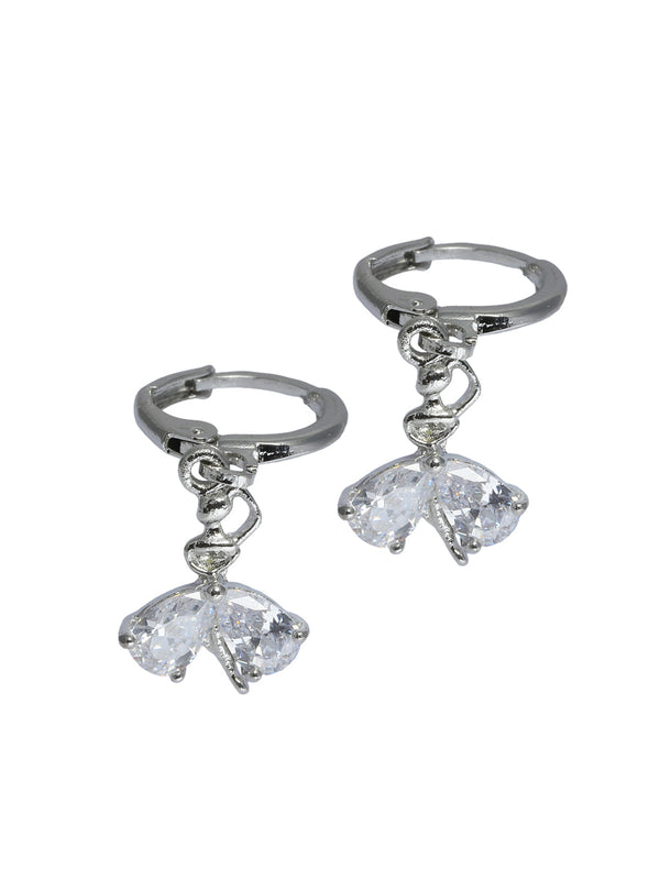 Women's Cute Little American Diamond Studded Fairy Drop Earrings - Priyaasi