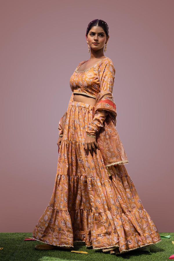 Mehfil Mustard Lehenga Set - Indiakreations