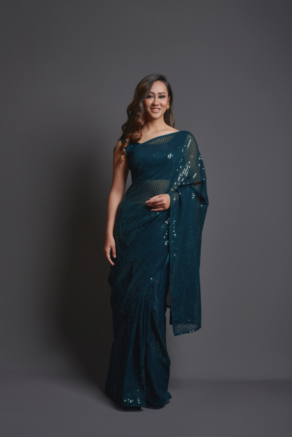 Women's Green Designer Saree Collection - Dwija Fashion