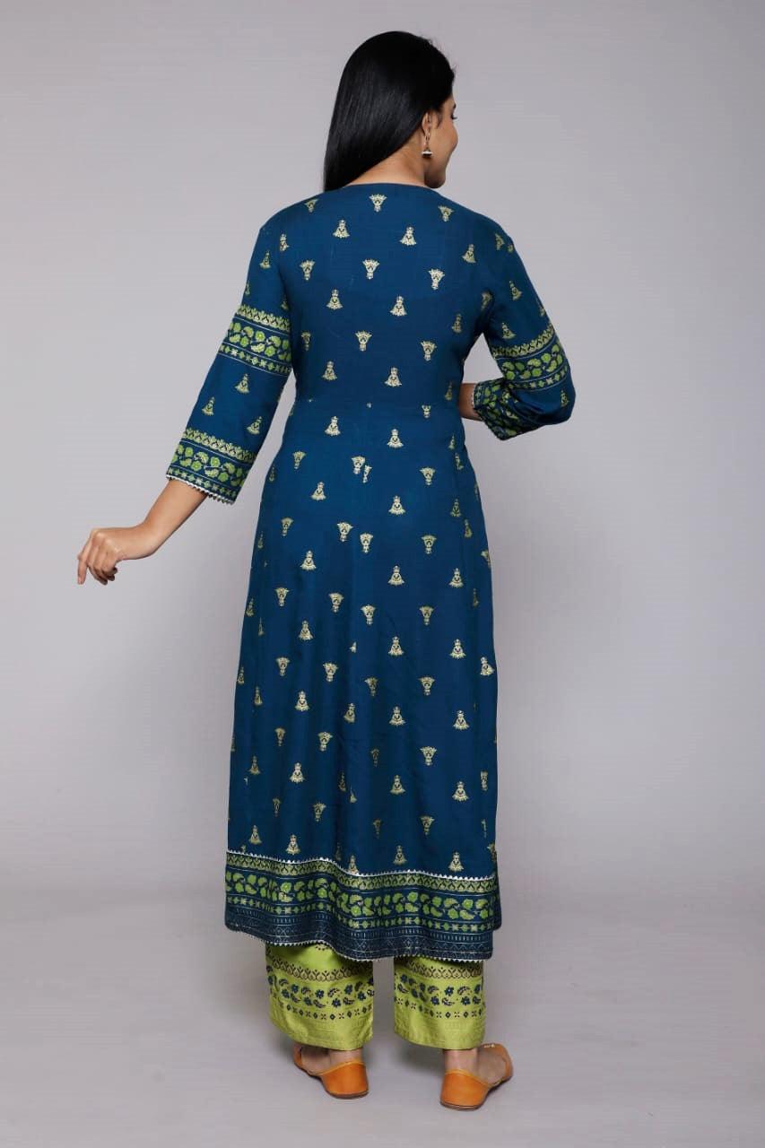 Women's Ethnic Kurta With Pant and Dupatta-NOZ2TOZ - Indiakreations