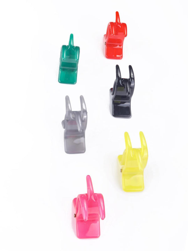 Women's Multi-Color Plastic Set Of 6 Claw Clip Hair Accessories - Priyaasi - Indiakreations