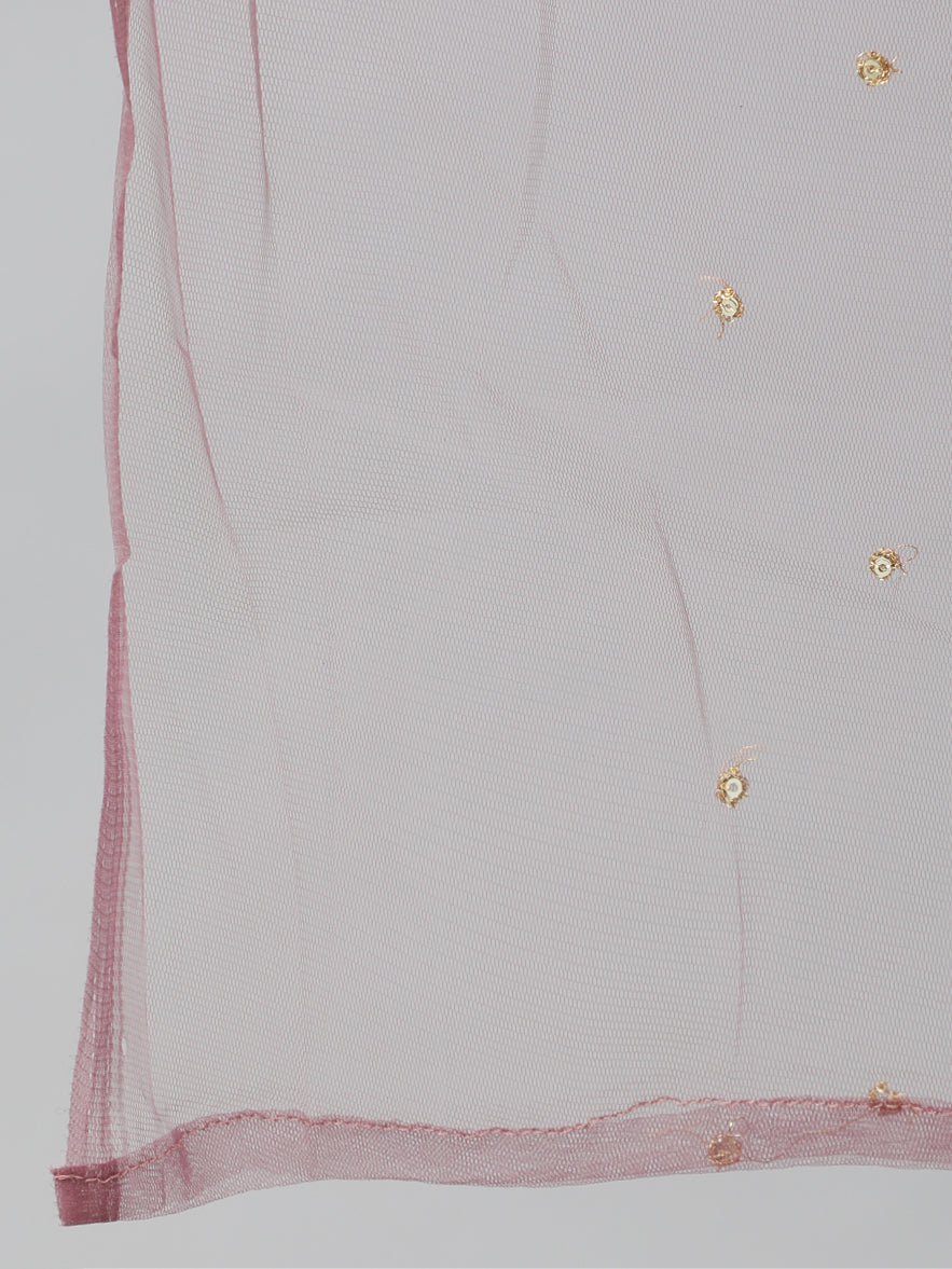 Women Pink Straight Kurta With Plazo & Sequened Dupatta | NOZ2TOZ - Made In INDIA.