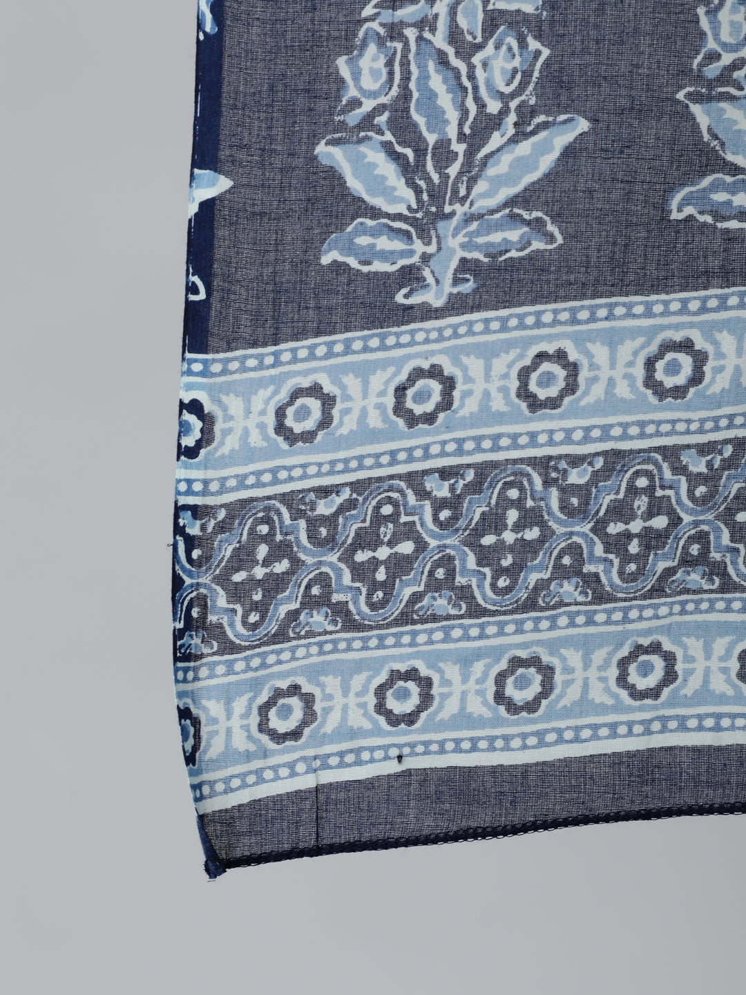 Women Blue Ethnic Motifs Printed  Pure Cotton Kurta with Palazzos & Dupatta | NOZ2TOZ - Made In INDIA.