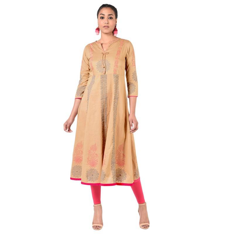 Women's Floral Print Anarkali Kurta - Aniyah