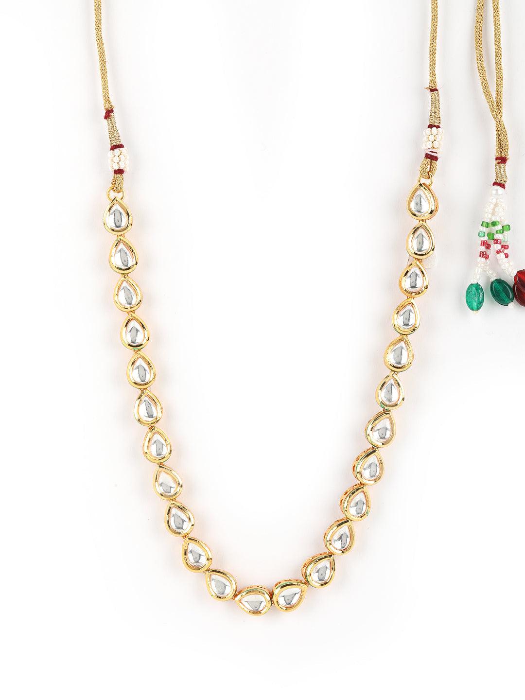 Women's Kundan Gold Plated Jewellery Set - Jazz and Sizzle - Indiakreations