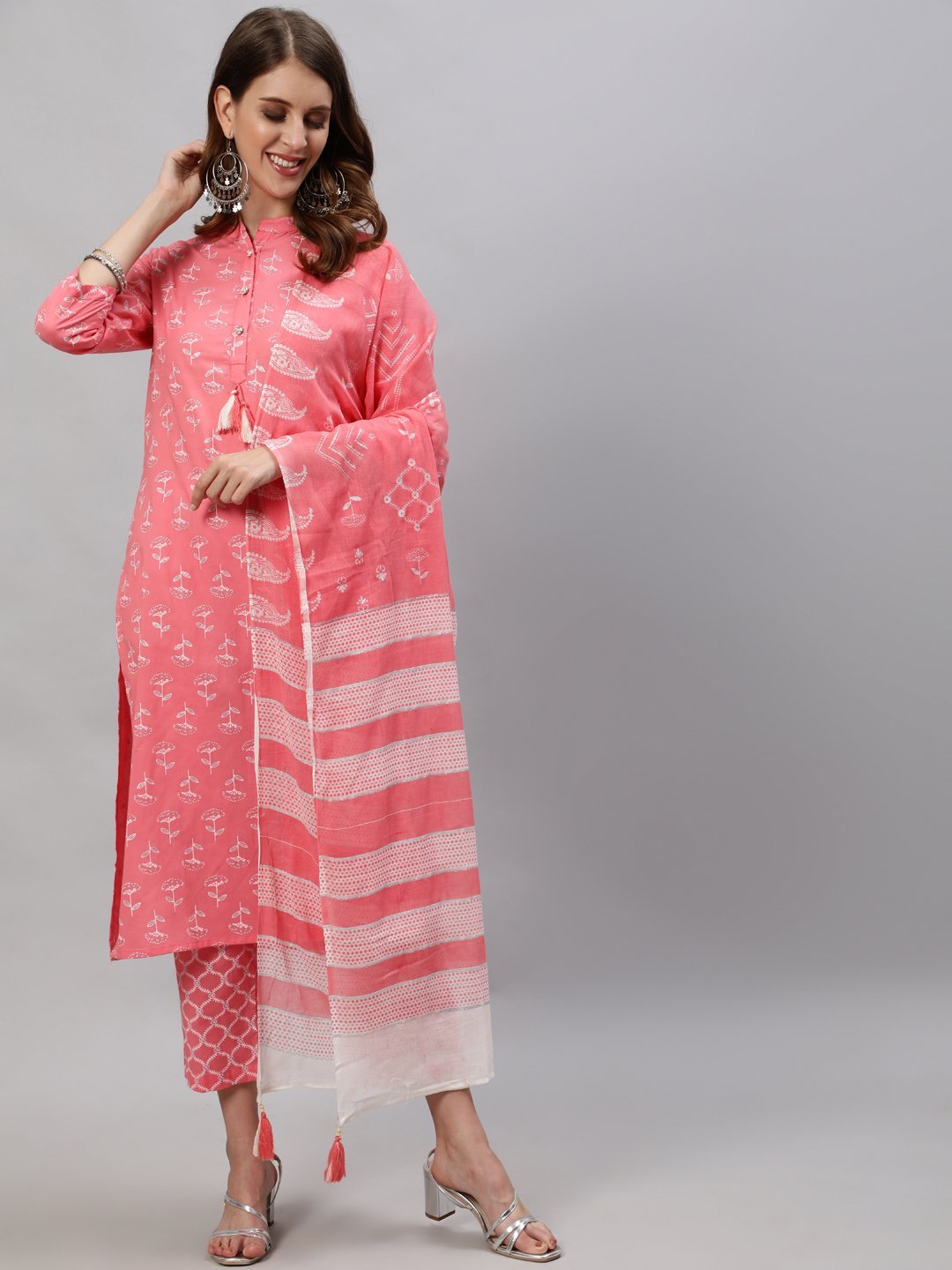 Women Pink Suit Set by Anubhutee (Set of 3)