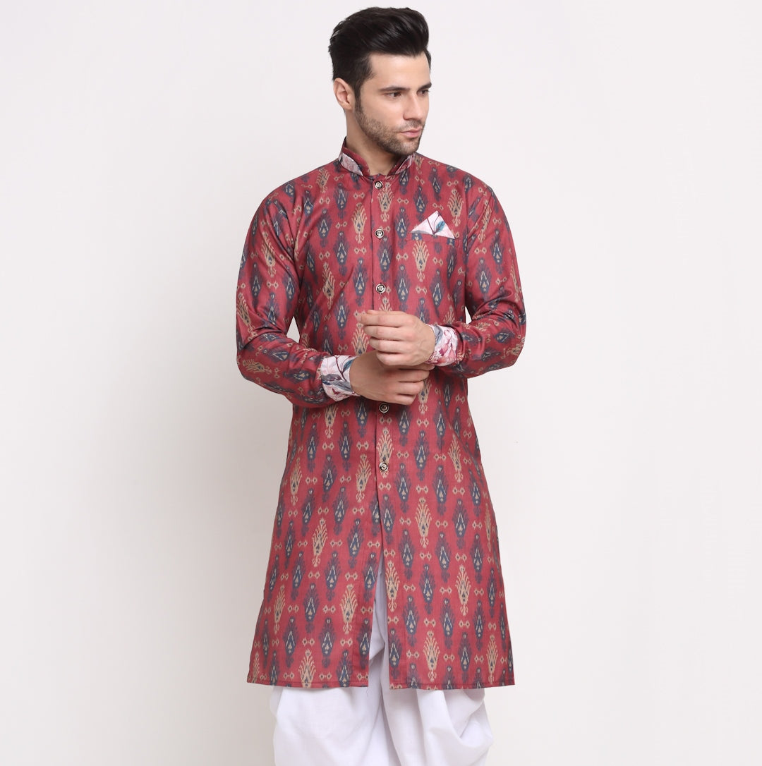 Men's Cotton Multicolor Striped Straight Kurta - Benstoke