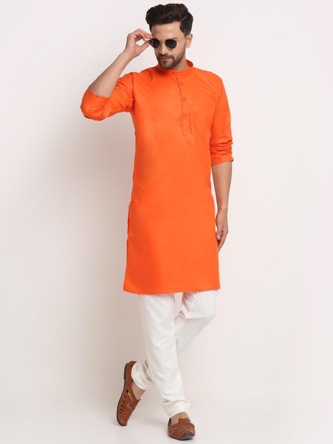 Men's Cotton Blend Kurta Pajama Set - Freestyle Fashion - Indiakreations