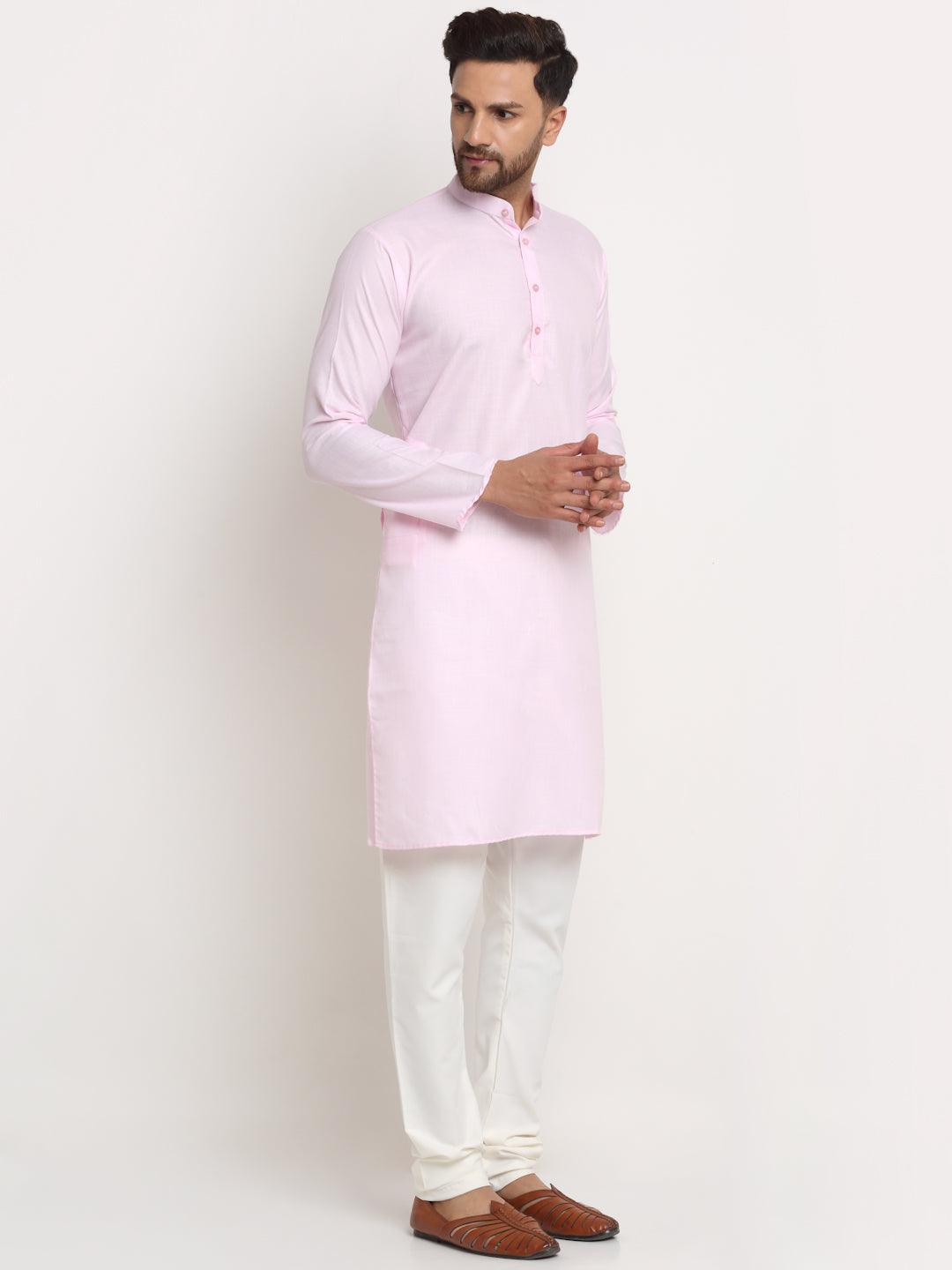 Men's Cotton Blend Kurta Pajama Set - Freestyle Fashion - Indiakreations