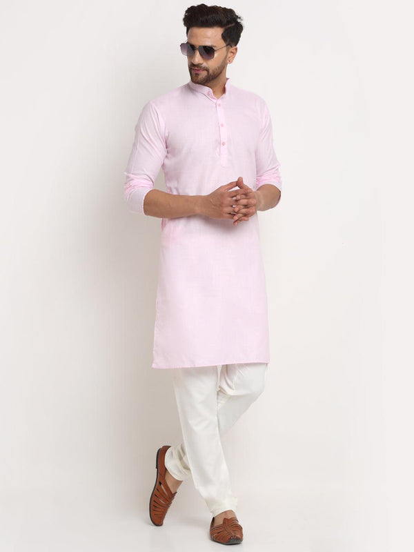 Men's Cotton Blend Kurta Pajama Set - Freestyle Fashion - Indiakreations