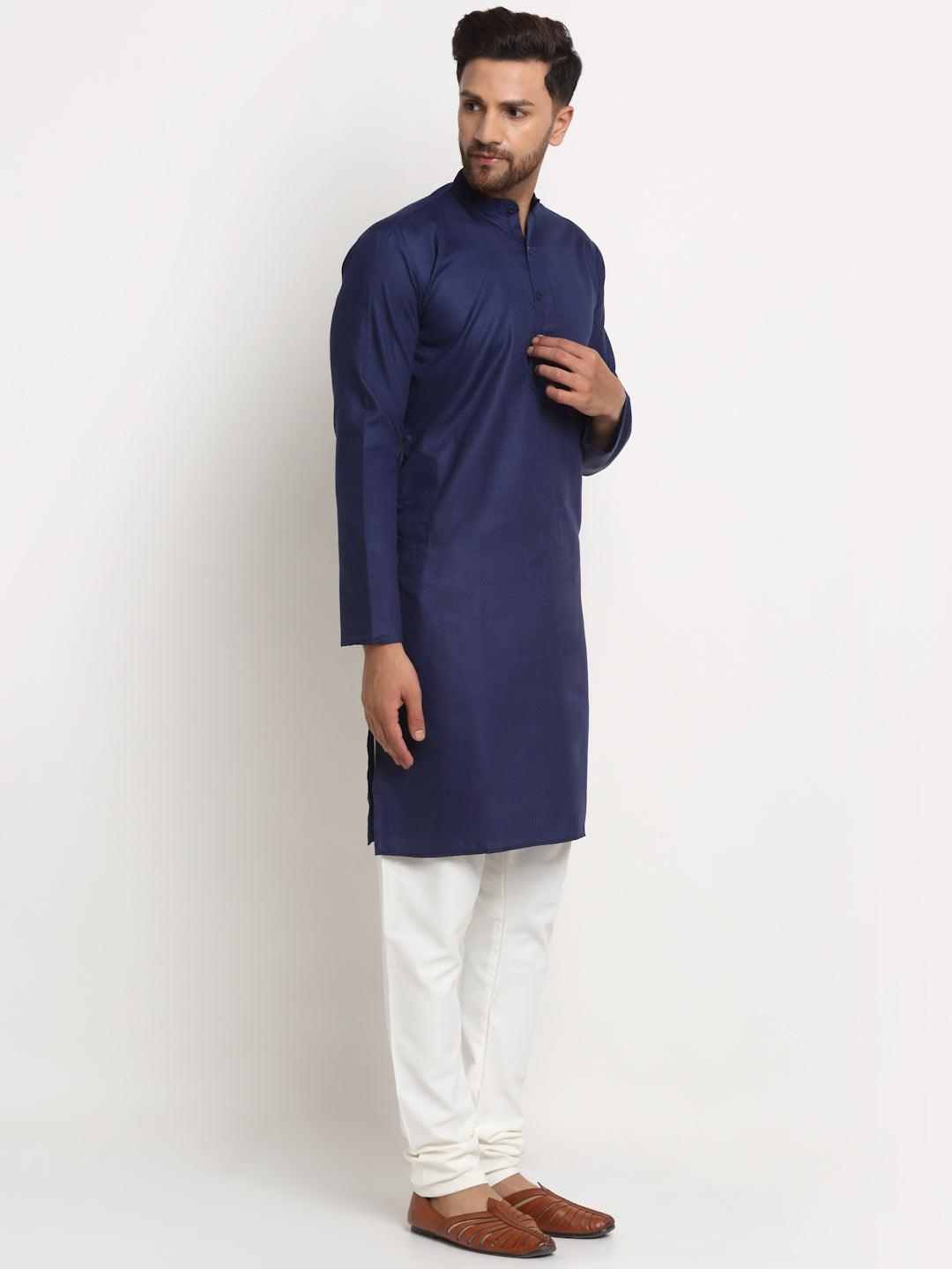 Men's Cotton Blend Kurta Pajama Set - Freestyle Fashion - Indiakreations