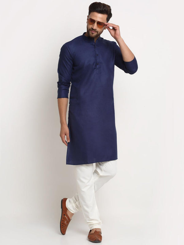 Men's Cotton Blend Kurta Pajama Set - Freestyle Fashion - Indiakreations