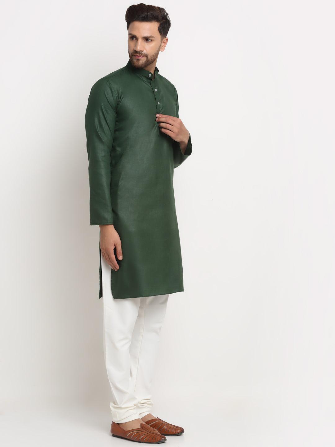 Men's Cotton Blend Kurta Pajama Set - Freestyle Fashion - Indiakreations