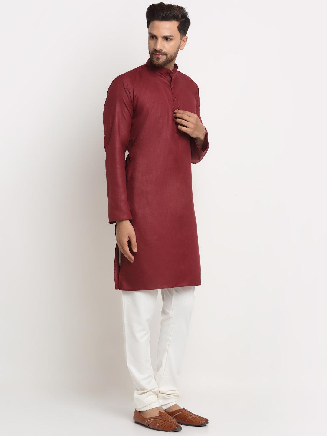 Men's Cotton Blend Kurta Pajama Set - Freestyle Fashion - Indiakreations