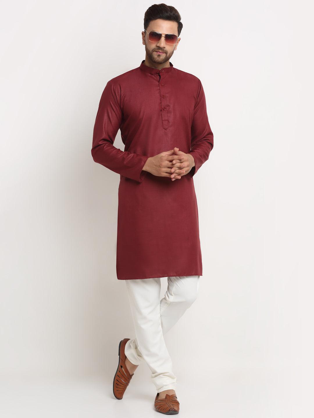 Men's Cotton Blend Kurta Pajama Set - Freestyle Fashion - Indiakreations