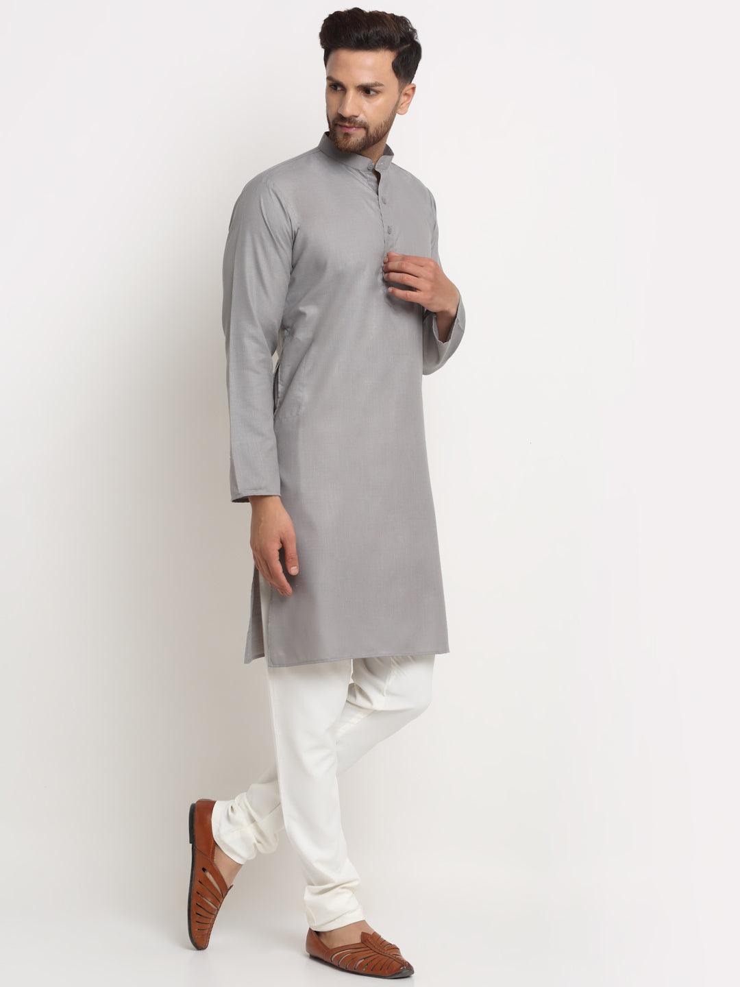 Men's Cotton Blend Kurta Pajama Set - Freestyle Fashion - Indiakreations