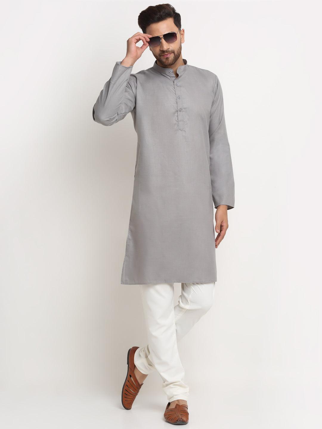 Men's Cotton Blend Kurta Pajama Set - Freestyle Fashion - Indiakreations