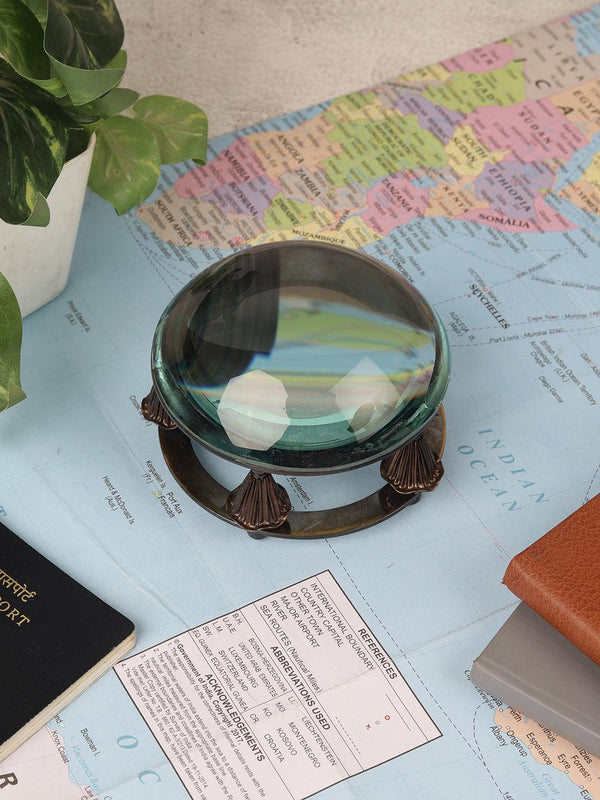 Antique Finish Paper Weight Magnifying Glass - Exim Décor - Indiakreations