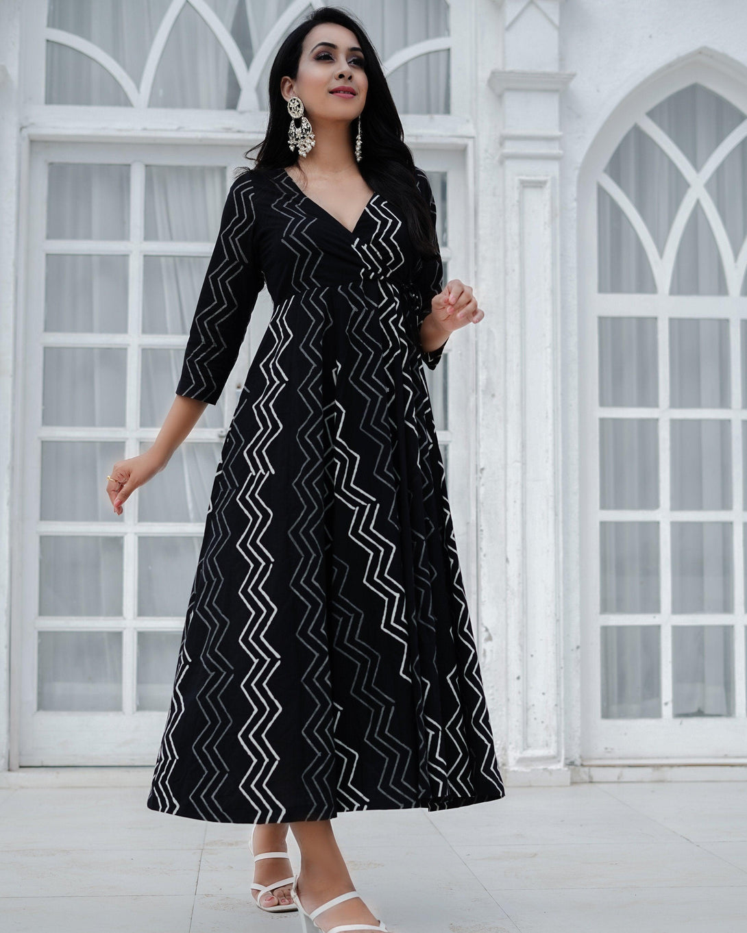 Women's Daisy Angarakha Dress - Baisacrafts - Indiakreations