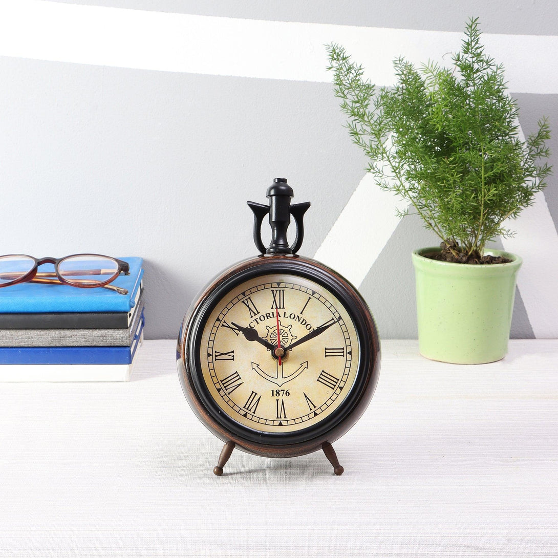 Wooden Victoria Table Clock - Exim Décor - Indiakreations