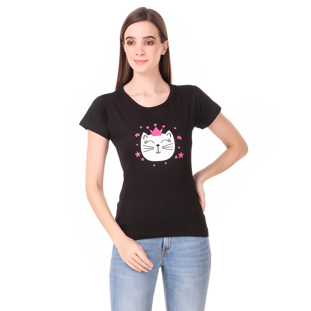 Women Black Cotton Top - NOZ2TOZ - Indiakreations