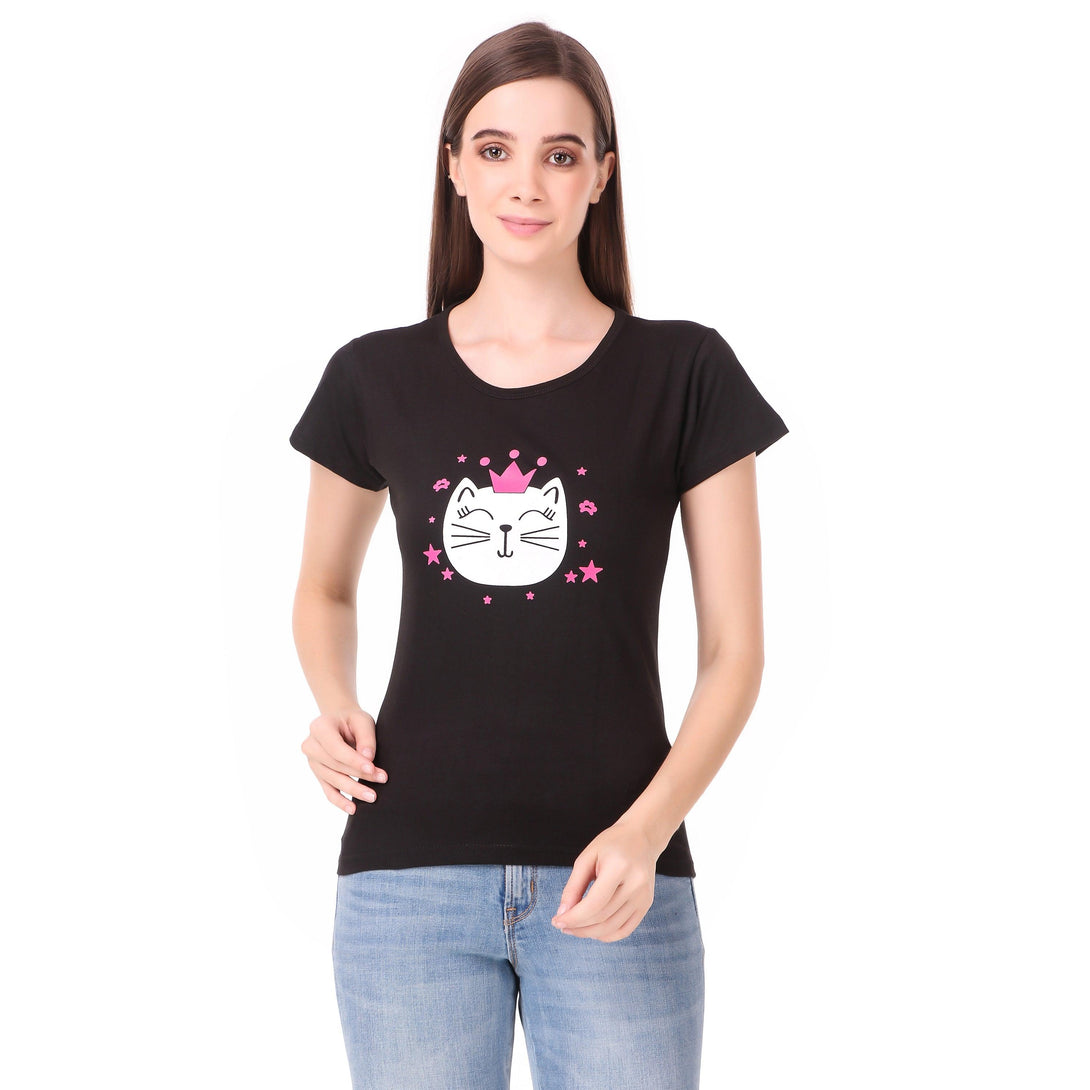 Women Black Cotton Top - NOZ2TOZ - Indiakreations