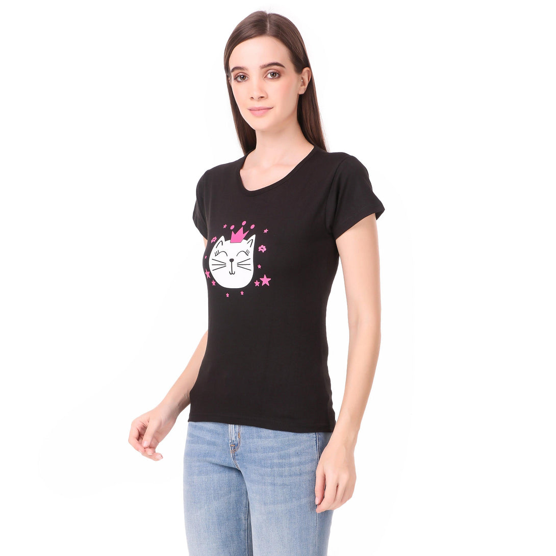 Women Black Cotton Top - NOZ2TOZ - Indiakreations