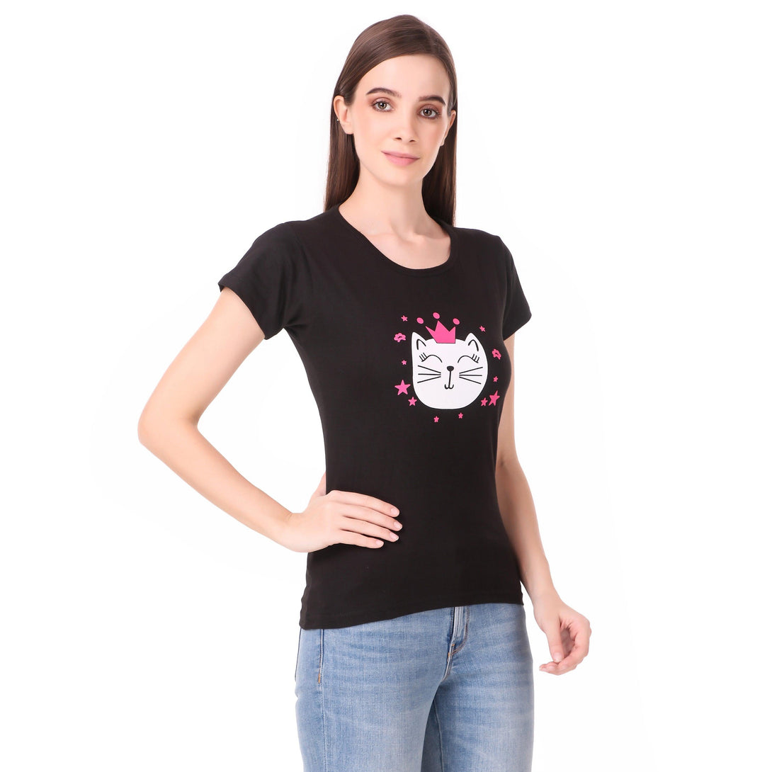 Women Black Cotton Top - NOZ2TOZ - Indiakreations