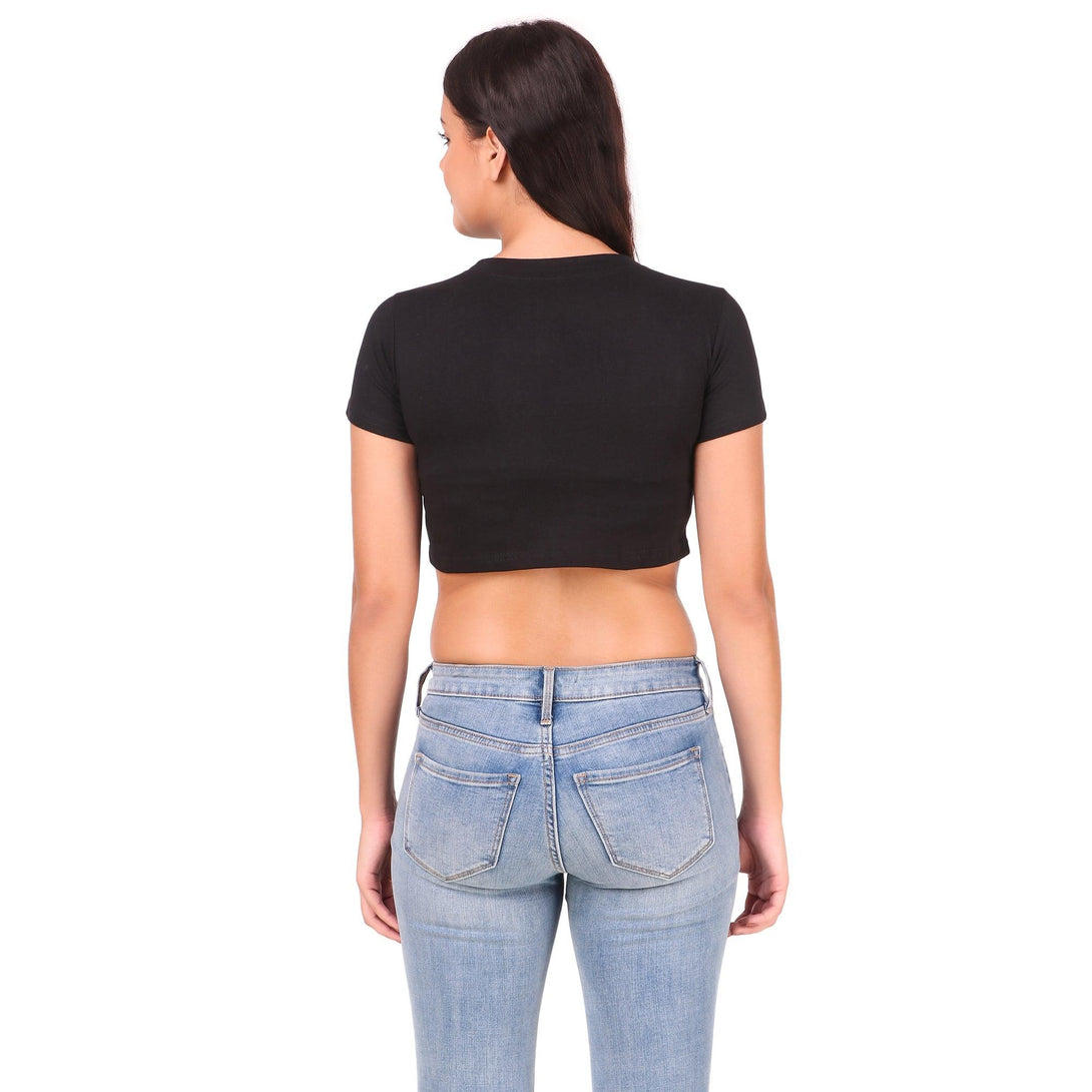 Women Black Crop Top - NOZ2TOZ - Indiakreations