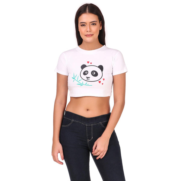 Women White Crop Top - NOZ2TOZ - Indiakreations